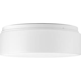 Progress Lighting 11 in. LED Drums 21-Watt White Integrated LED Flush Mount for Garage and Pantry P730005-030-30