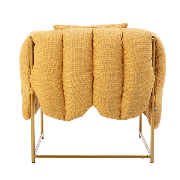 Linen Upholstered Armchair With a Pillow