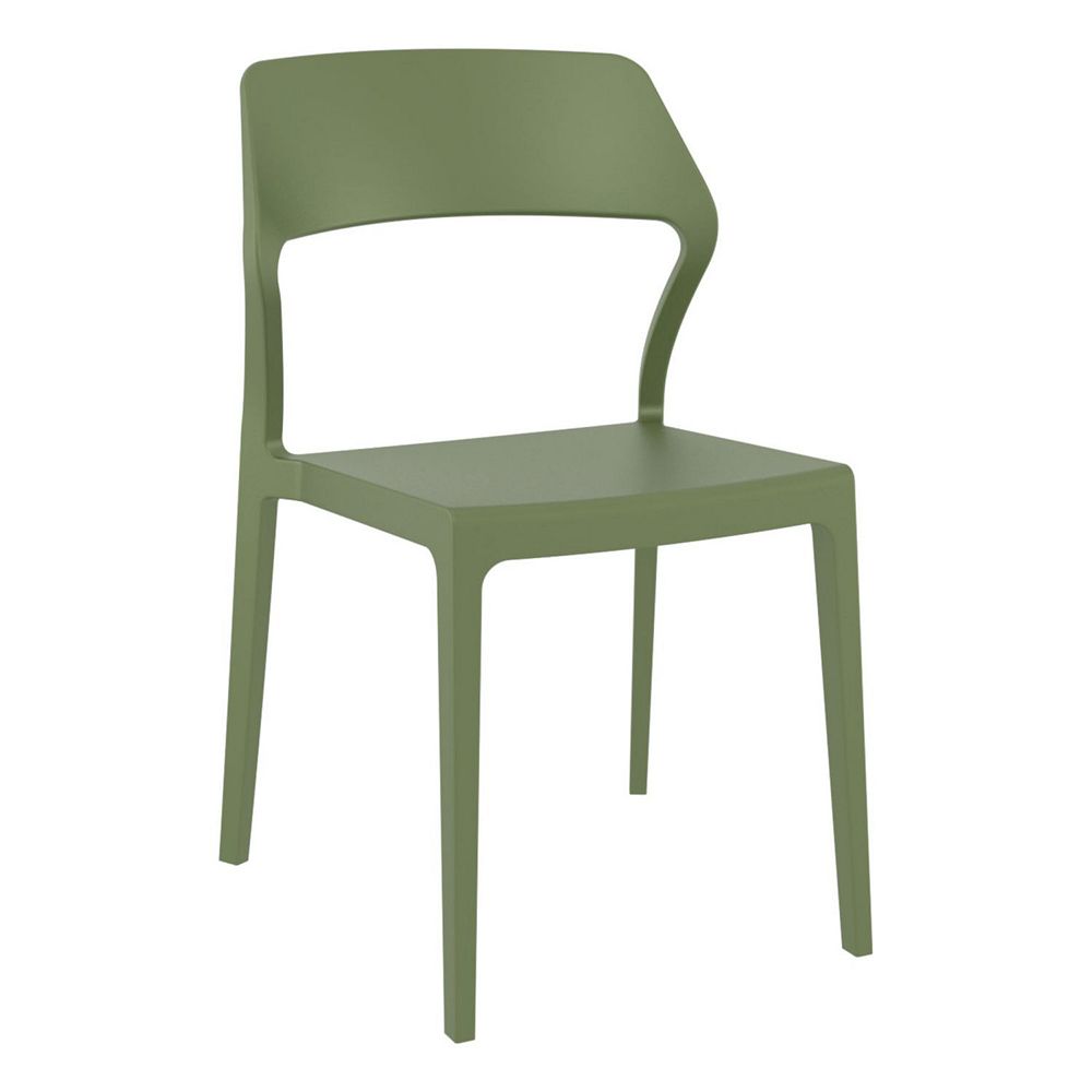 32.75 Olive Green Solid Patio Dining Chair