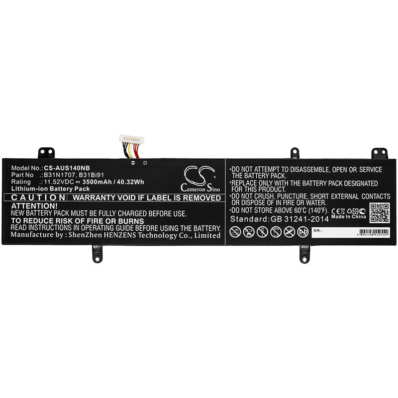 Asus A411UF F411UF P1410UF S4100V S4100VN8550U S41 Replacement Battery BatteryClerkcom Laptop and Notebook