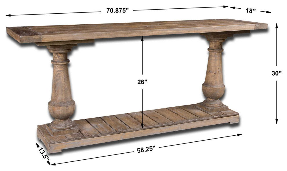 quotSpring Creek quotSolid Pine Console Table   French Country   Console Tables   by My Swanky Home  Houzz