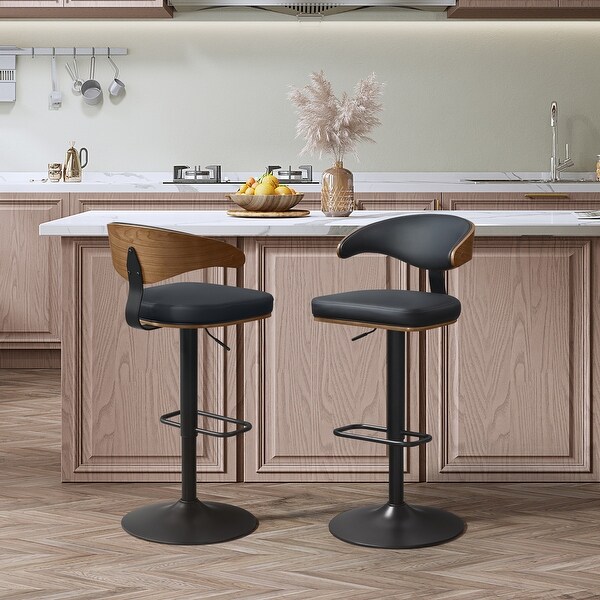 Art Leon Bentwood Swivel Adjustable Bar Stool