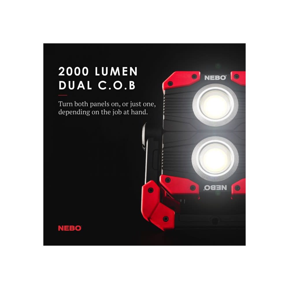 Nebo Work Light 2000 Lumens USB-C Rechargeable