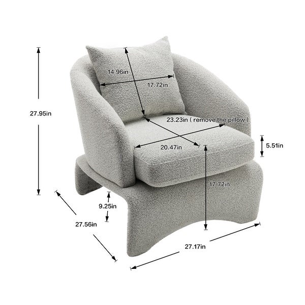 Modern Luxury Style Accent Chair， Arm Chair， Living Room Chair， Leisure Upholstered Barrel Chair for Living Room， Bedroom