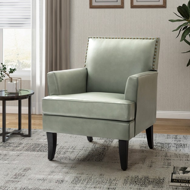 Wooden Upholstered Accent Chair Celadon Armchair Artful Living Design