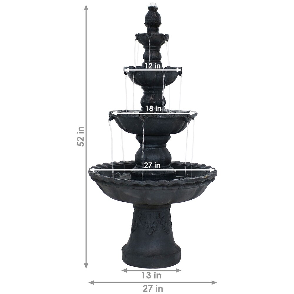 4 Tier Electric Pineapple Water Fountain Lightweight   Choose Color