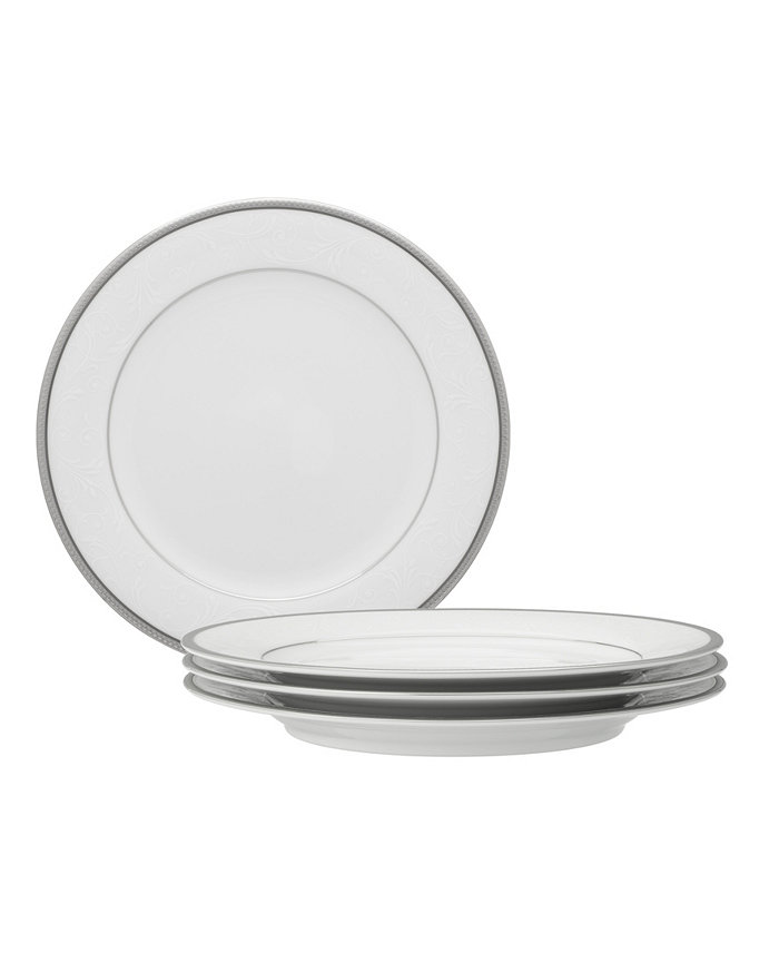 Noritake Regina Platinum Set of 4 Salad Plates Service For 4