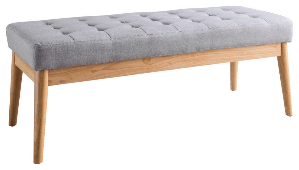 GDF Studio Anglo Modern  Fabric Bench Anglo Modern  Fabric Bench A   Midcentury   Upholstered Benches   by GDFStudio  Houzz