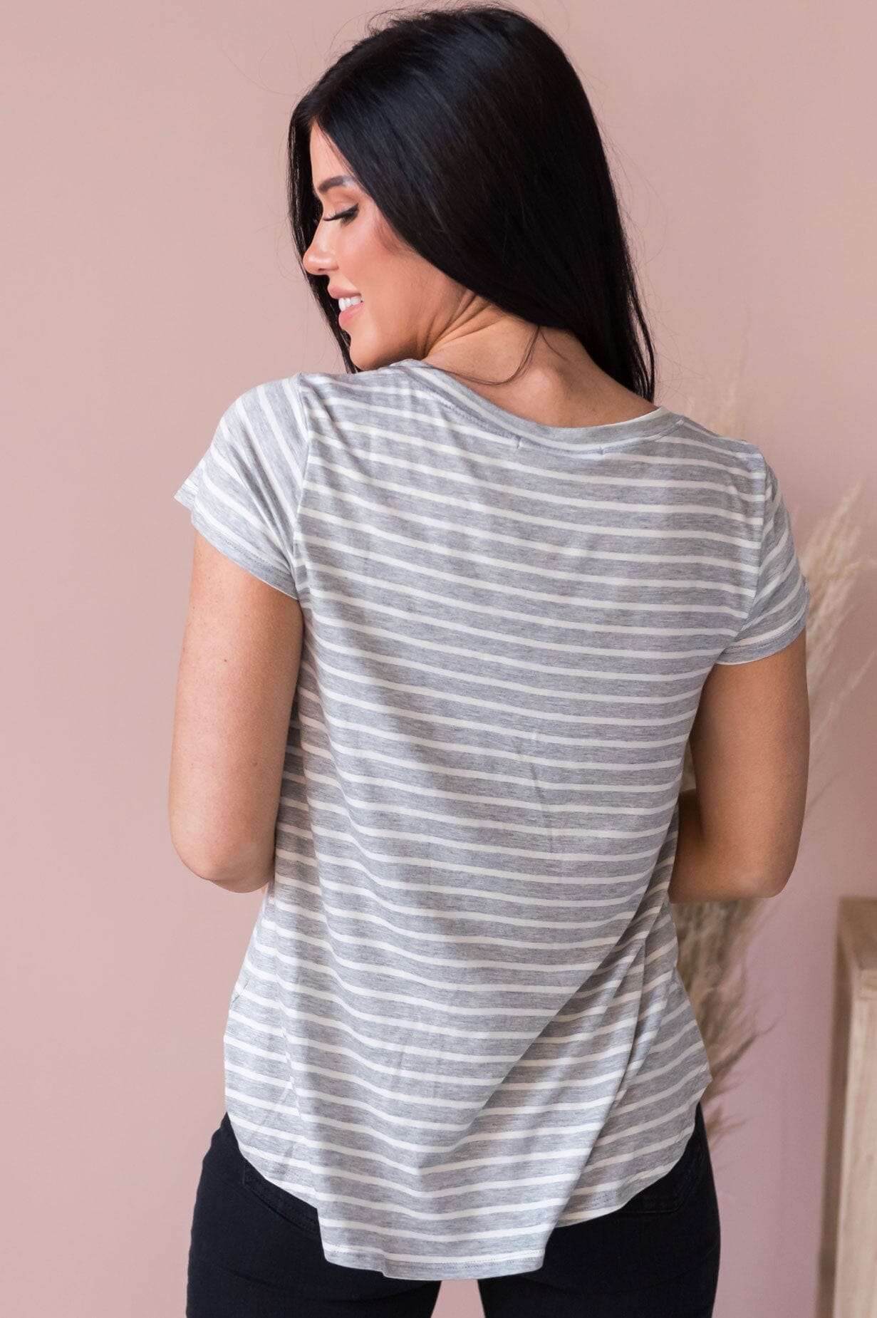 Casual Stripes Modest Tee