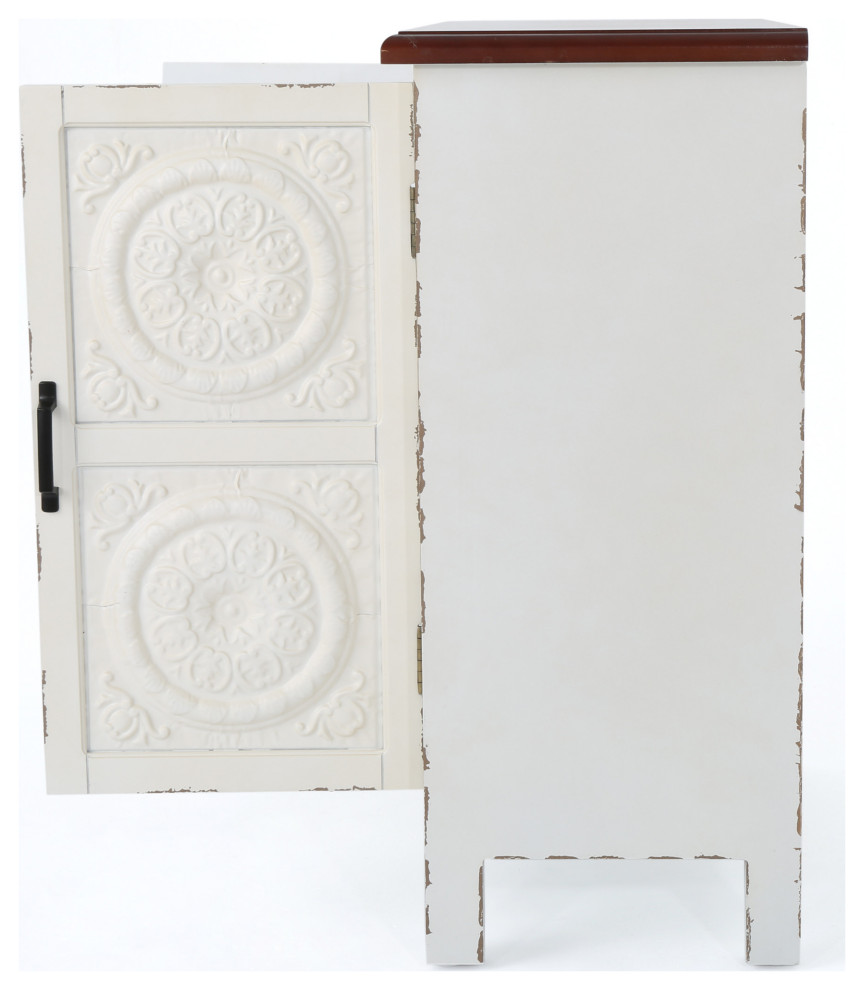 GDF Studio Aliana Shabby Painted Accent Cabinet   French Country   Accent Chests And Cabinets   by GDFStudio  Houzz