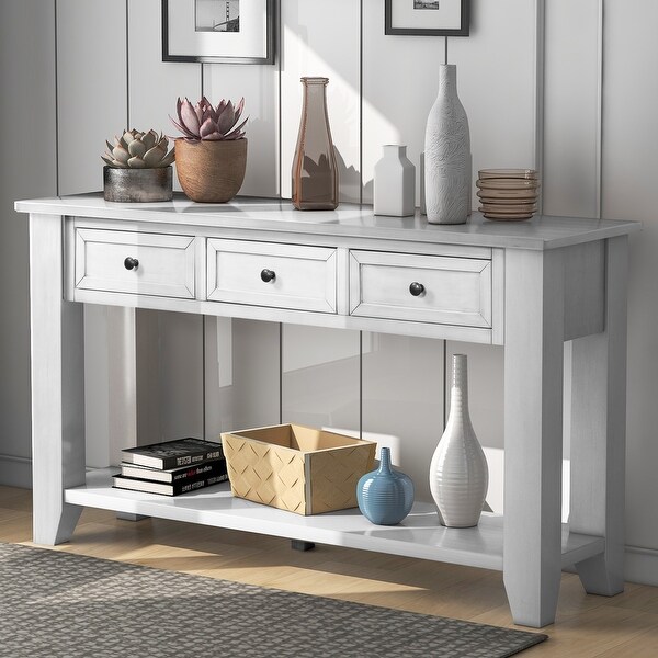 Console Table with 3 Drawers and 1 Shelf