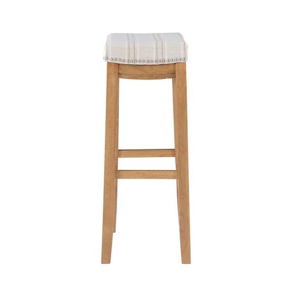 Copper Grove Willamette Rustic Striped Cream Bar Stool