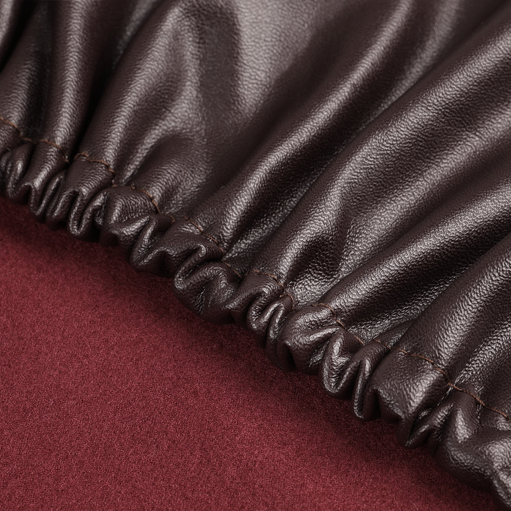 Sofa Seat Cushion Cover, Faux Leather Stretchy Chair Loveseat Couch Cushion Covers Slipcovers