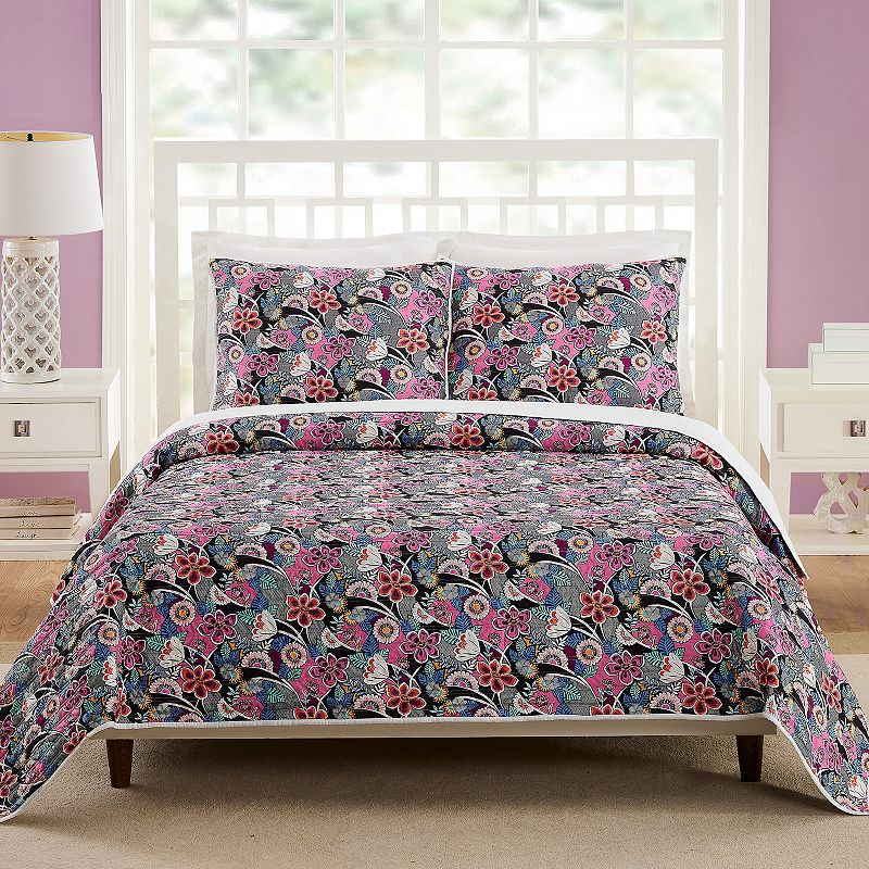 Vera Bradley Lanai Floral Quilt and Shams Set