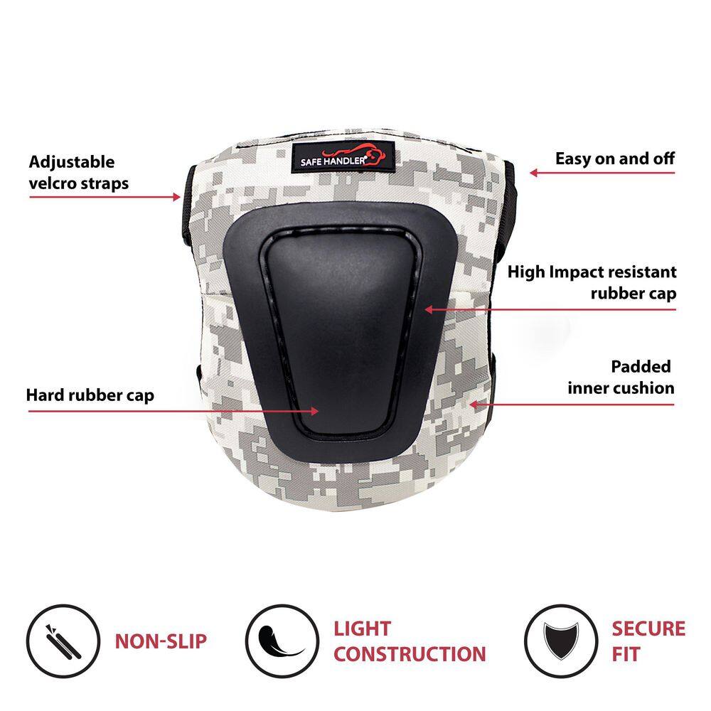 Safe Handler Camouflage Multi-Purpose Outdoor Sports Protective Knee Pads with Velcro Straps Hard rubber Cap BLSH-MS-PP-KP