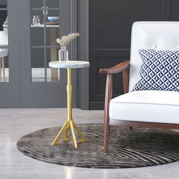 Maurice Side Table White and Gold