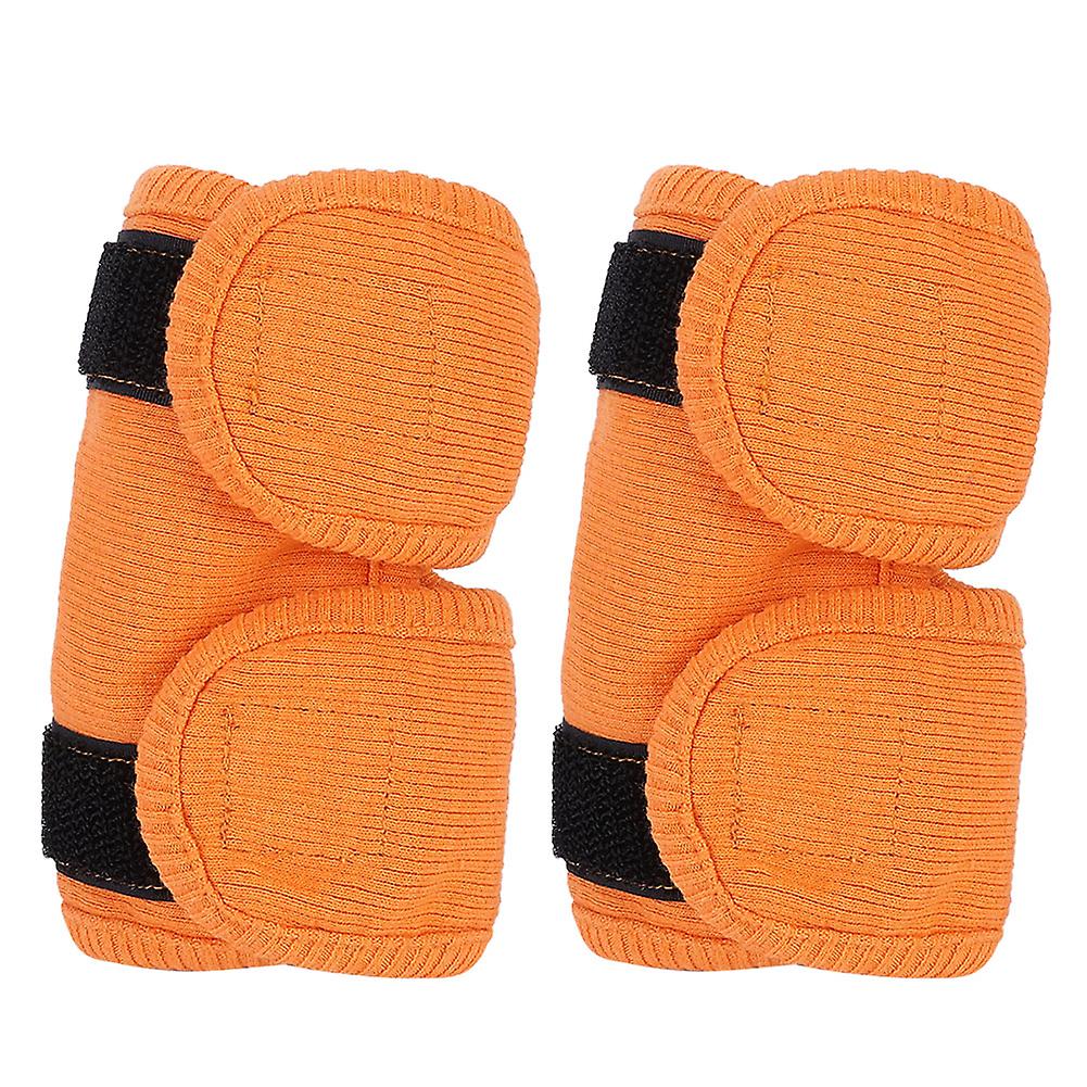 2pcs Dog Cat Leg Brace Elbow Protector Warm Knee Pads Surgery Wound Leggings Guardorange L