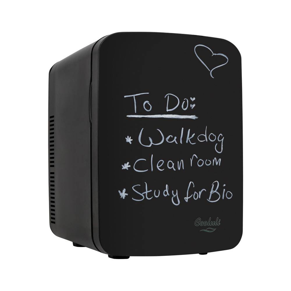 COOLULI Vibe 0.53 cu. ft. Retro Mini Fridge in Black without Freezer V15LE2BK