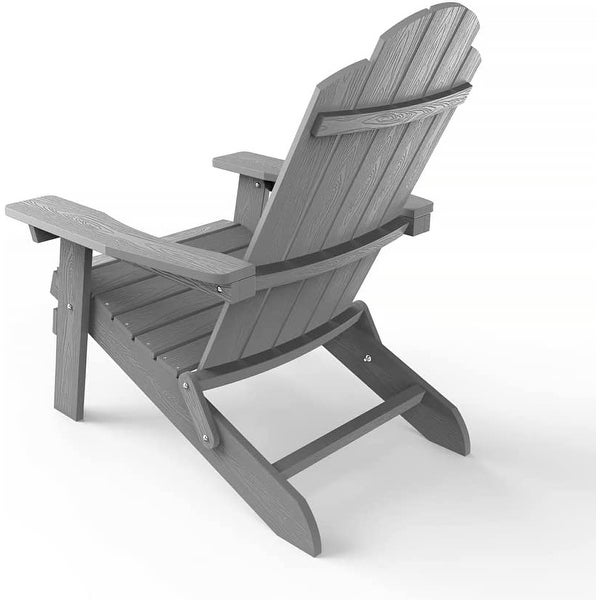 WINSOON All Weather HIPS Outdoor Folding Adirondack Chairs Outdoor Chairs Set of 4 - Overstock - 36011386