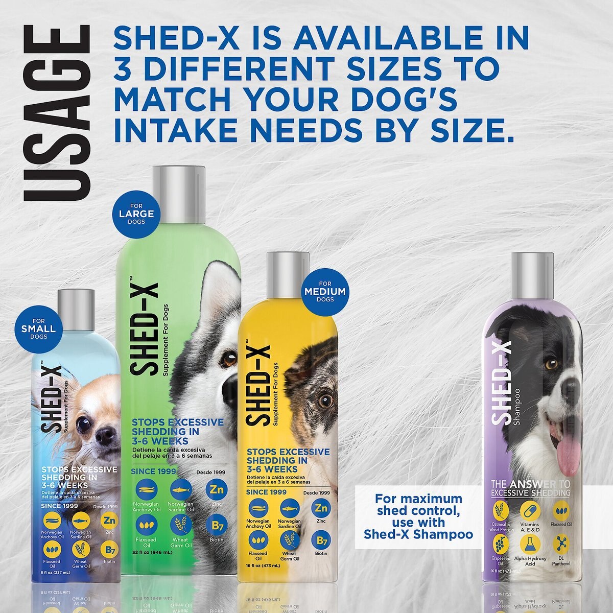 Shed-X Dermaplex Shed Control Nutritional Supplement for Dogs