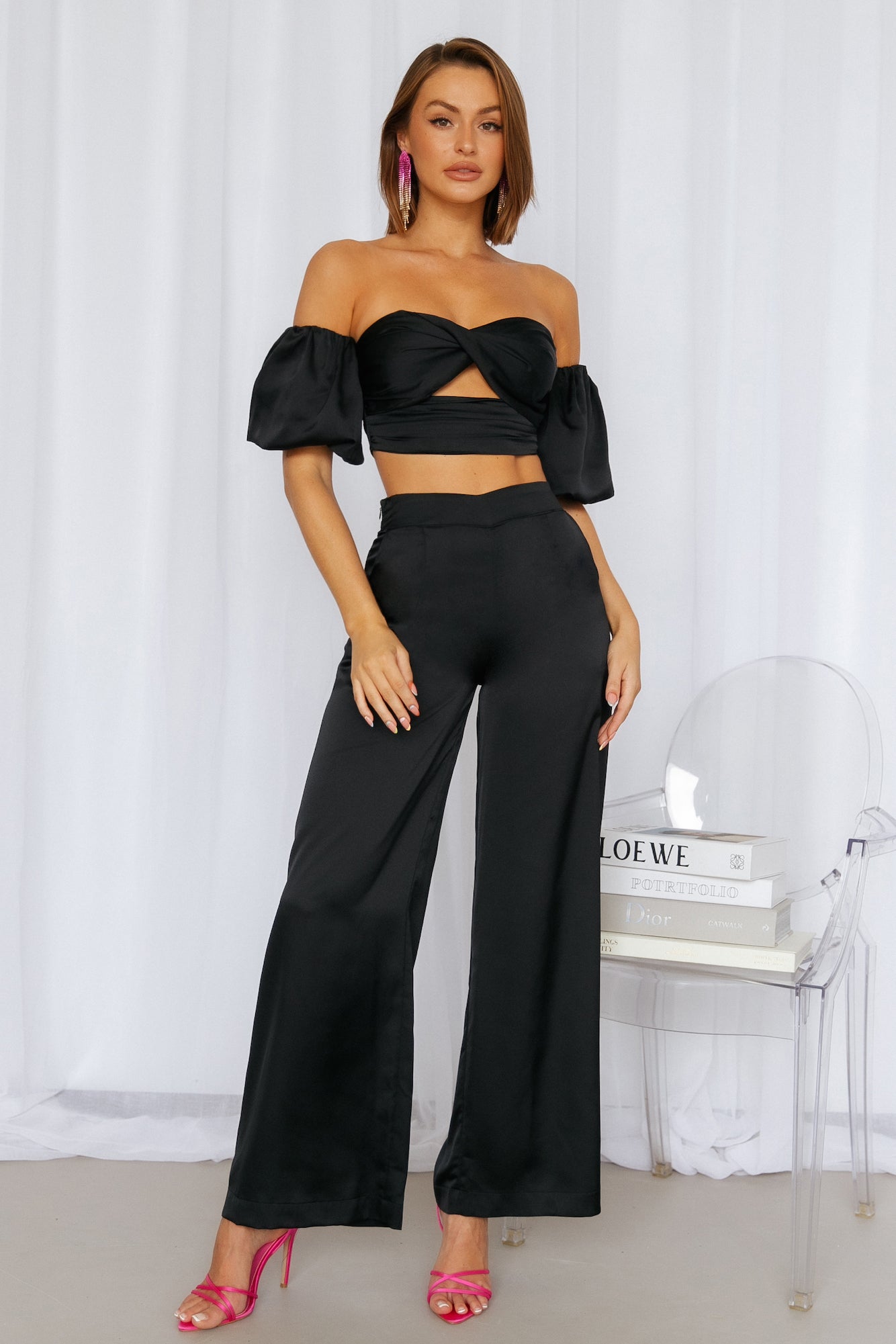 RUNAWAY Serena Pant Black