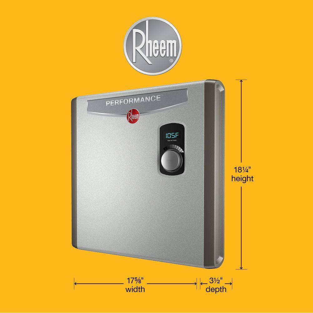 Rheem Performance 24 kw Self-Modulating 4.68 GPM Tankless Electric Water Heater RETEX-24