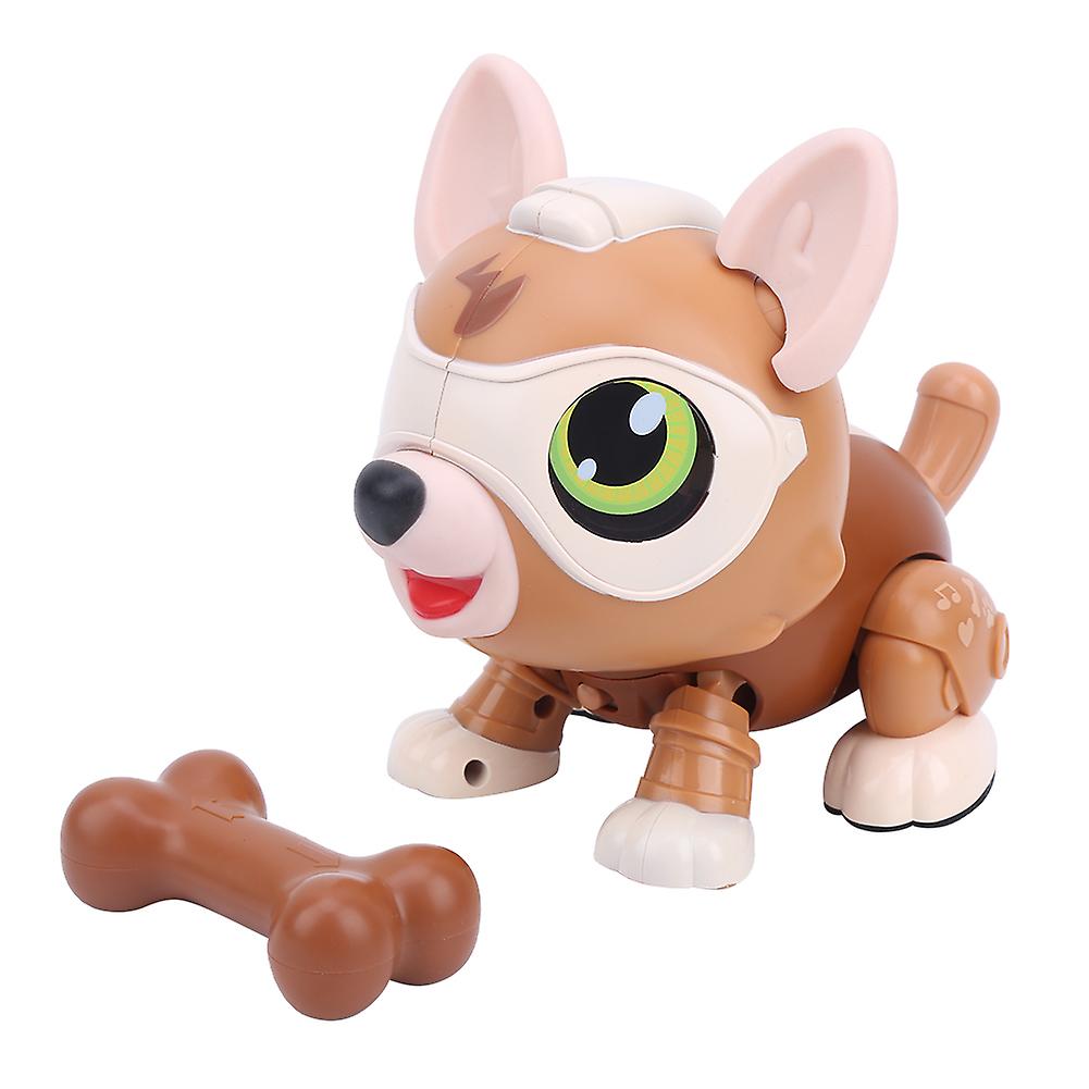 Voice Control Robot Dog Multifunctional Touching Smart Sensor Dog Model Toybrown