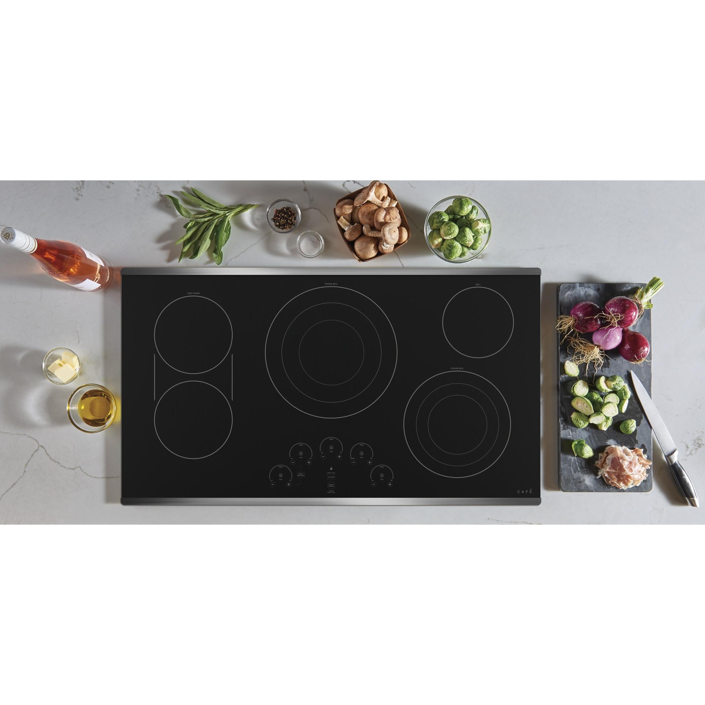 Café 36-inch Built-in Electric Cooktop CEP90362NSS