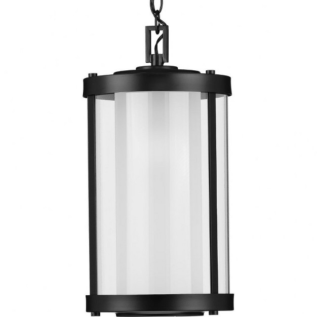 Progress Lighting Irondale 1 light Black Hanging Lantern With Clear Glass Shade