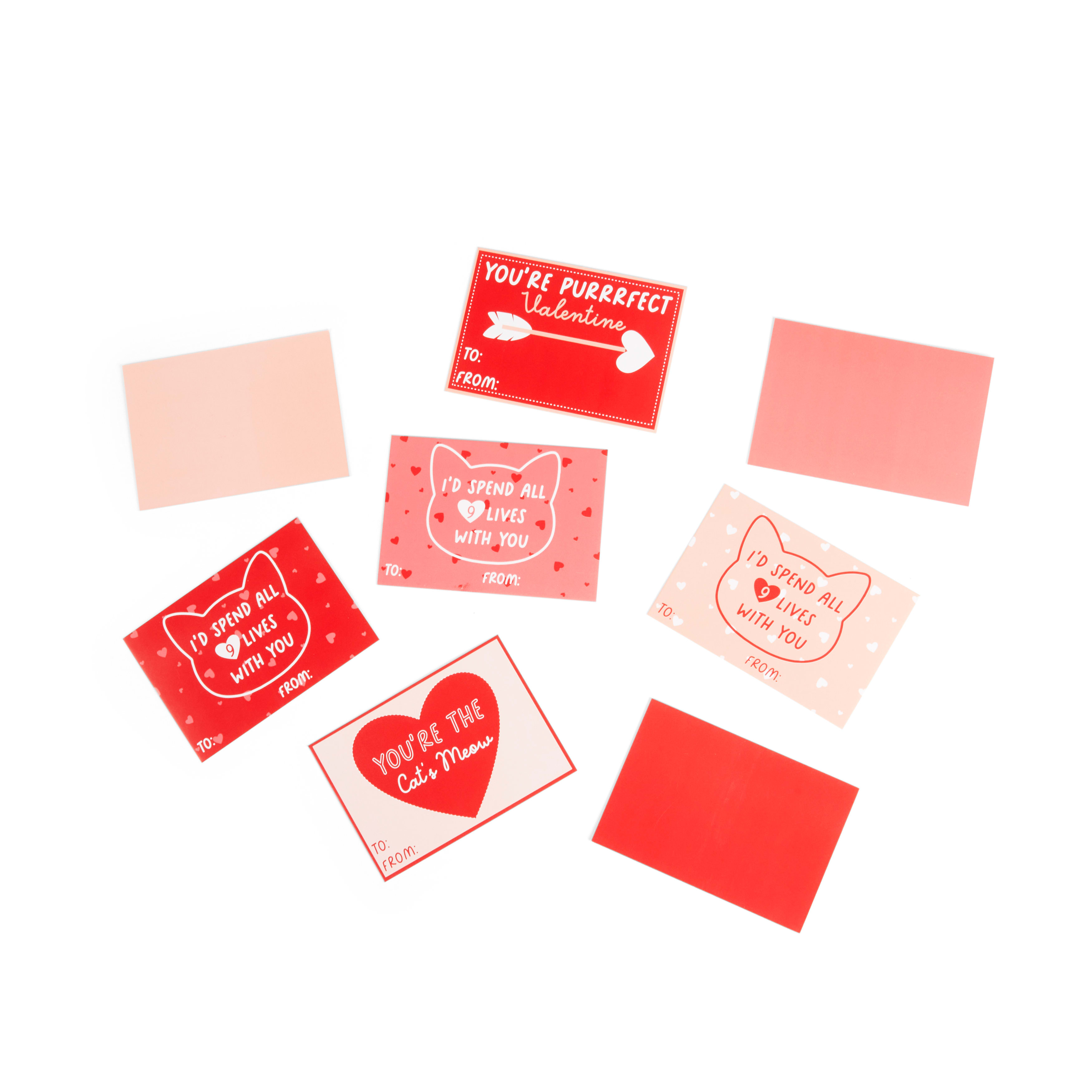 YOULY Cat Valentines Day Card Kit