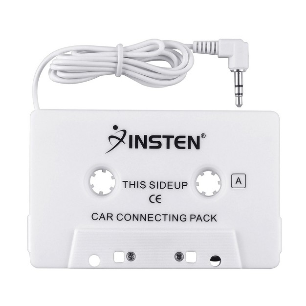 Insten Universal Car Audio Cassette Adapter White For Apple Iphone 6 5  Galaxy S5 S4 Note 3 Lg G3 G2 Nexus 5 Htc