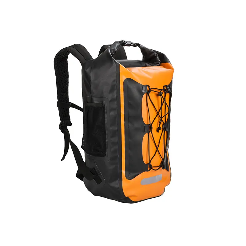 Custom Logo Discount Price Edm  Pvc Tarpaulin  Sport Travel Camping Hiking Dry Waterproof Backpack