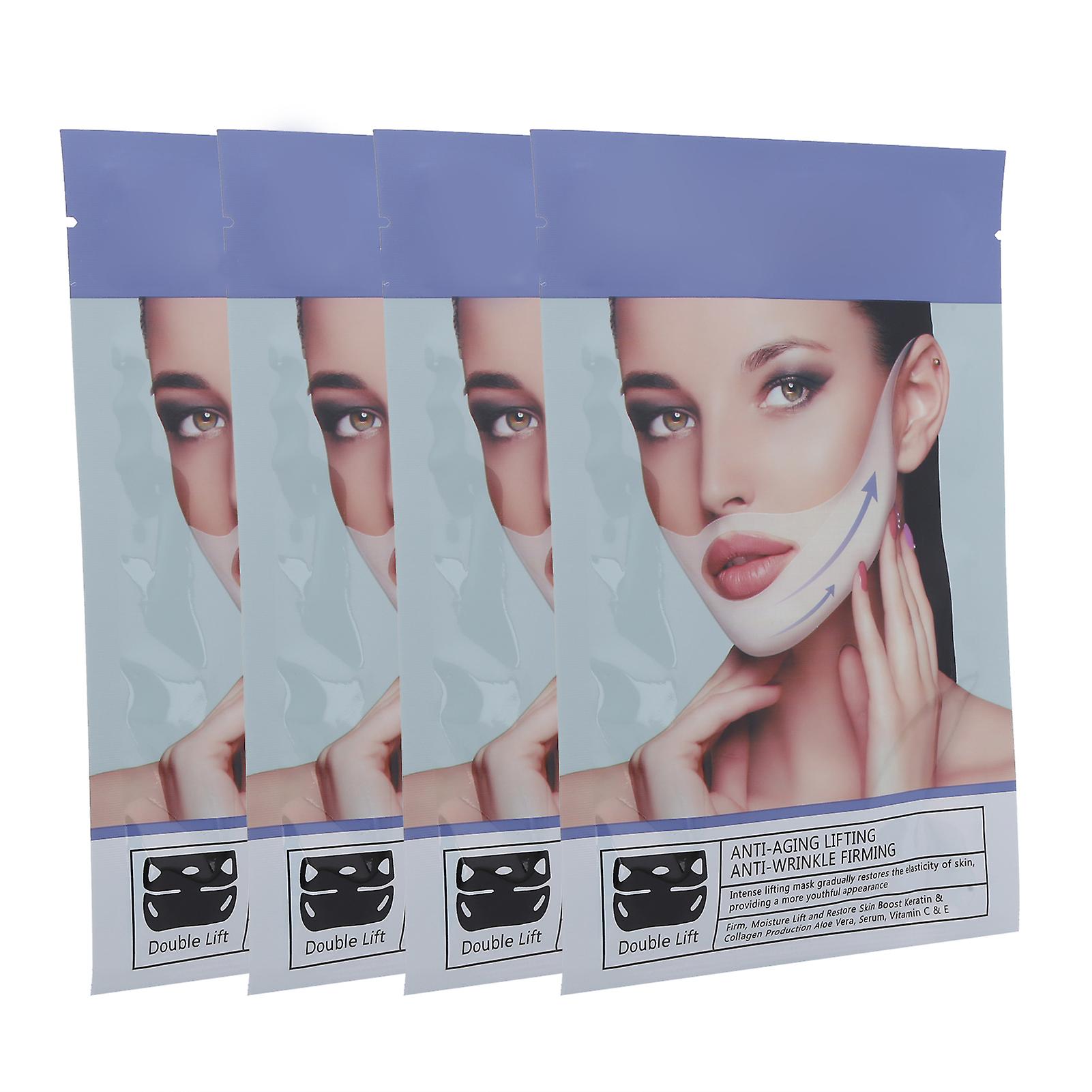 Elaimei 4pcs 35g Face Lift Slimming Mask V Line Chin Up Moisturizing Firming Face Mask