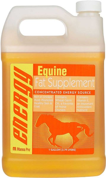 Manna Pro Equine Fat and Energy Liquid Horse Supplement， 1-gal bottle