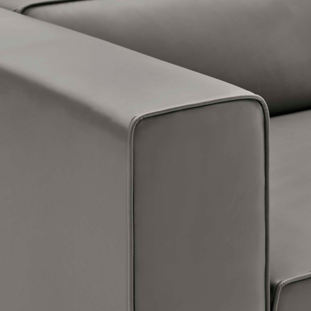 Mingle Vegan Leather Left Arm Chair   Contemporary   Armchairs And Accent Chairs   by Modern Furniture LLC  Houzz