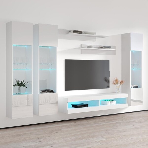 Fly CD3 34TV Wall Mounted Floating Modern Entertainment Center