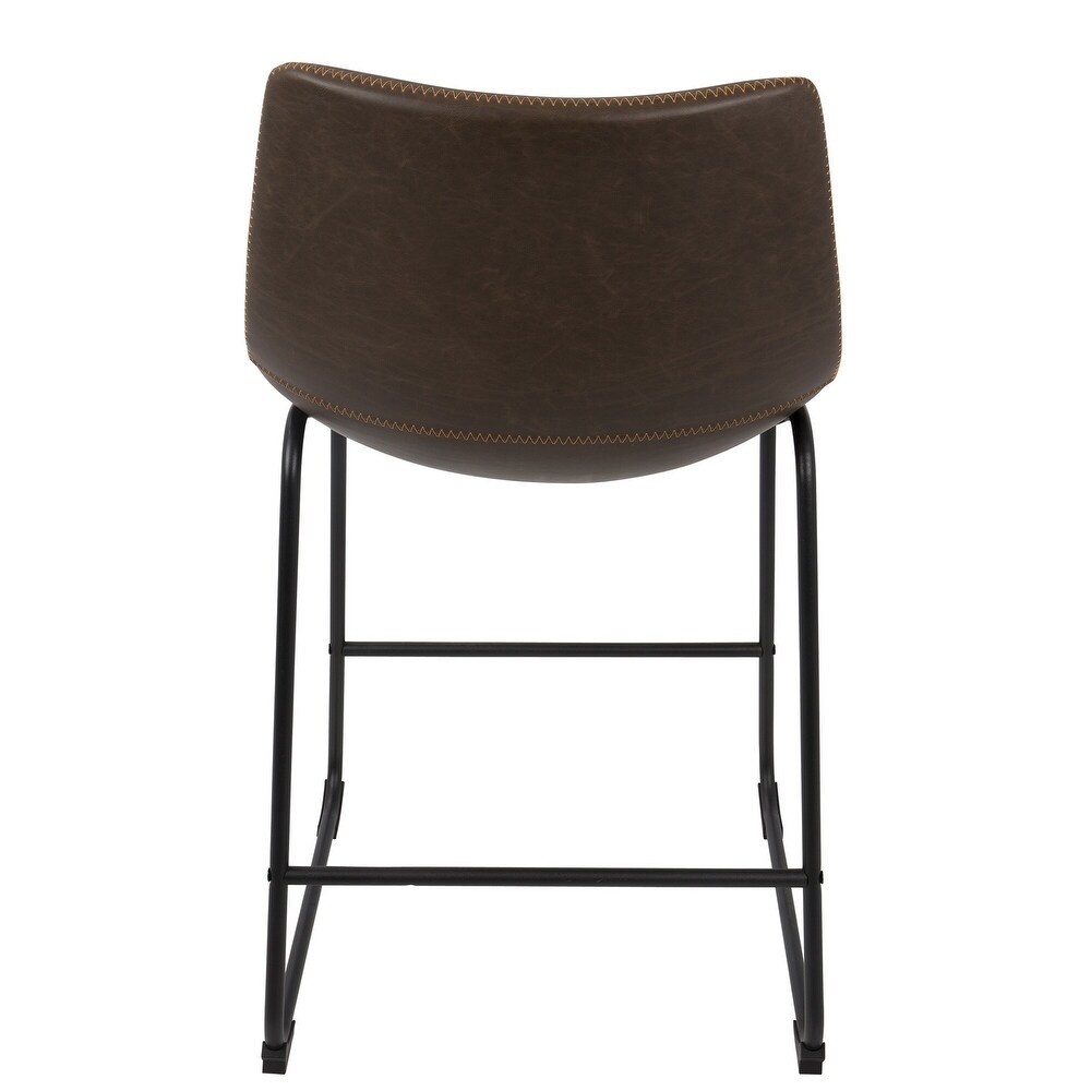 Carbon Loft Richard Faux Leather Counter Stool (Set of 2)