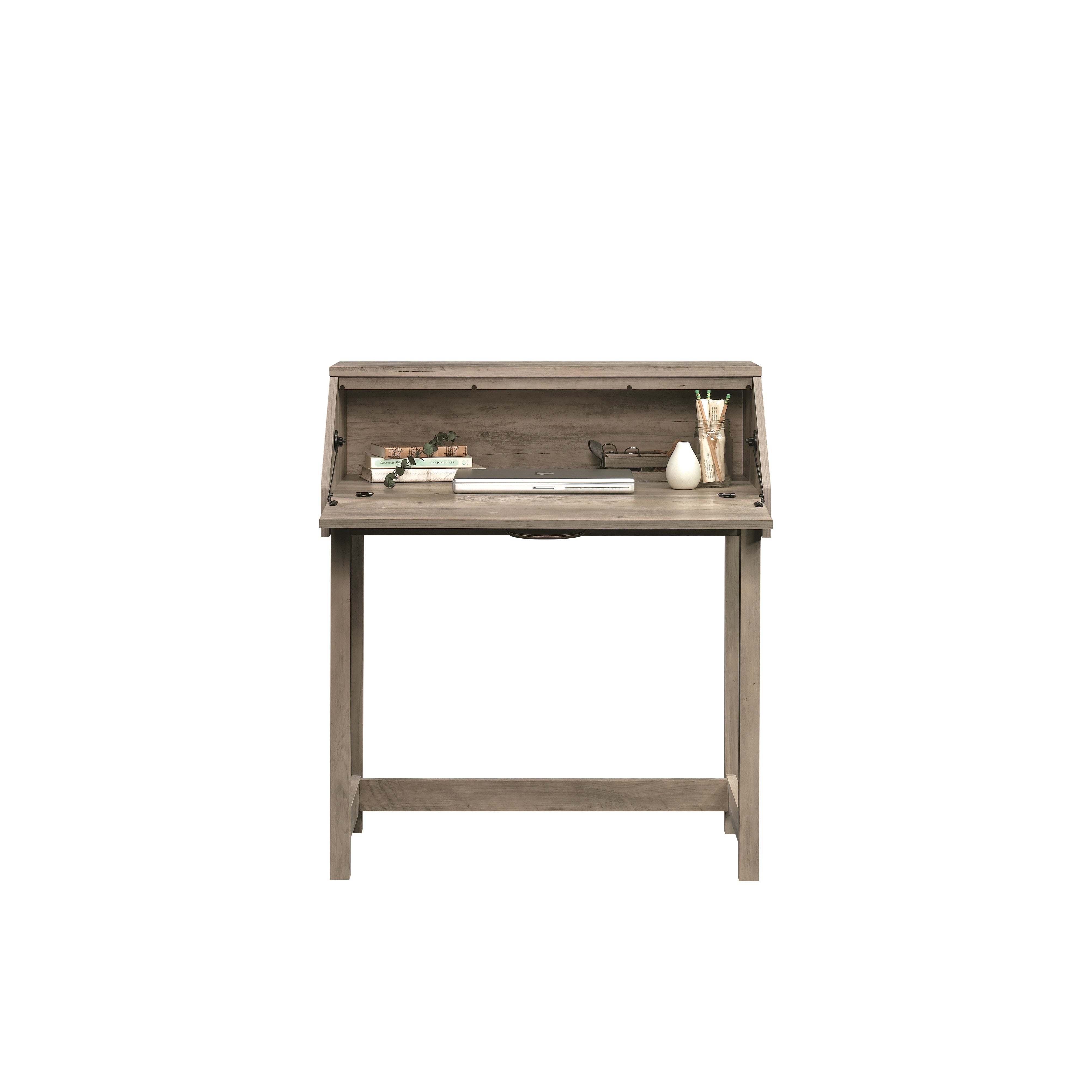 Better Homes & Gardens Modern Farmhouse Secretary Desk, Rustic Gray Finish