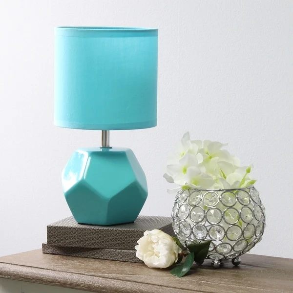 Simple Designs Round Prism Mini Table Lamp