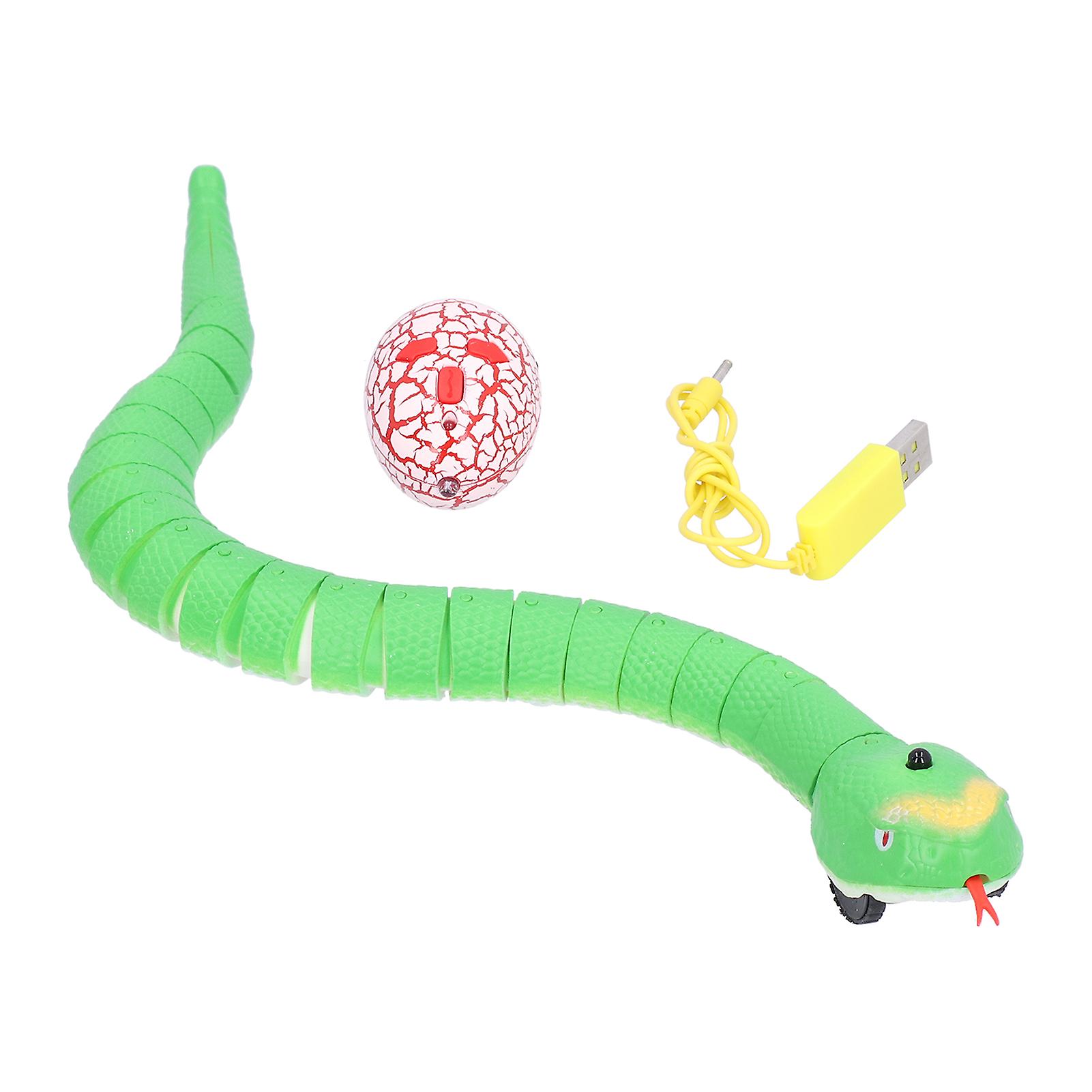 Infrared Remote Control Rattle Snake Batterypowered Robotic Snake Toy Kids Animal Prank Toygreen