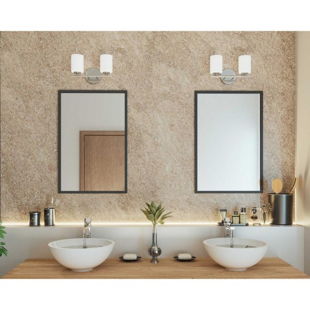 Progress Lighting Replay Collection 2 light Bath Vanity Polished Nickel Shade Included