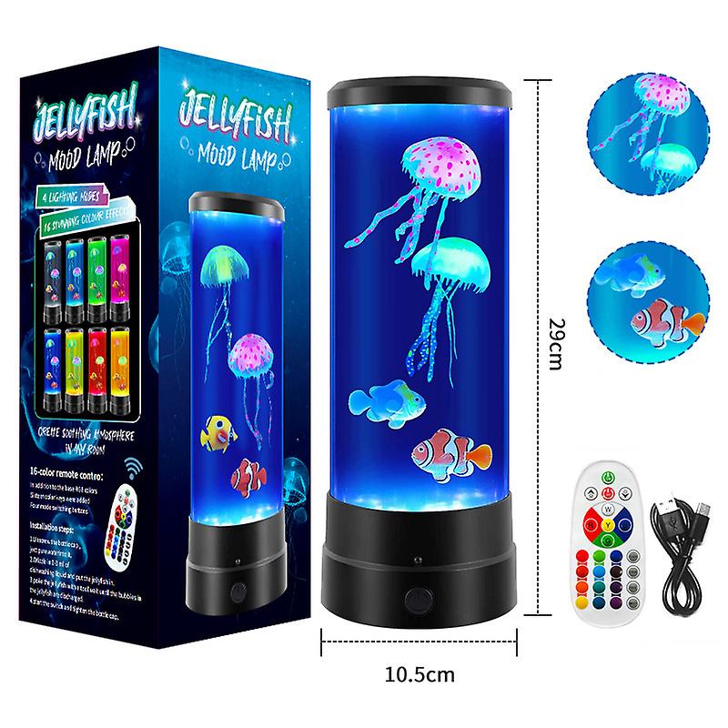 Jellyfish Lava Lamp， Color Changing Jellyfish Aquarium Light With Remote， Sleeping Light Room Decor Relax Birthday Xmas Gifts