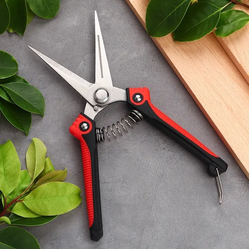 Wholesale price garden hand tool Stainless Steel Household fruit picking scissor branches cutting scissor with safety lock