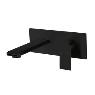 PROOX Single Handle Wall Mounted Bathroom Faucet in Matte Black PR9020B-2-MB