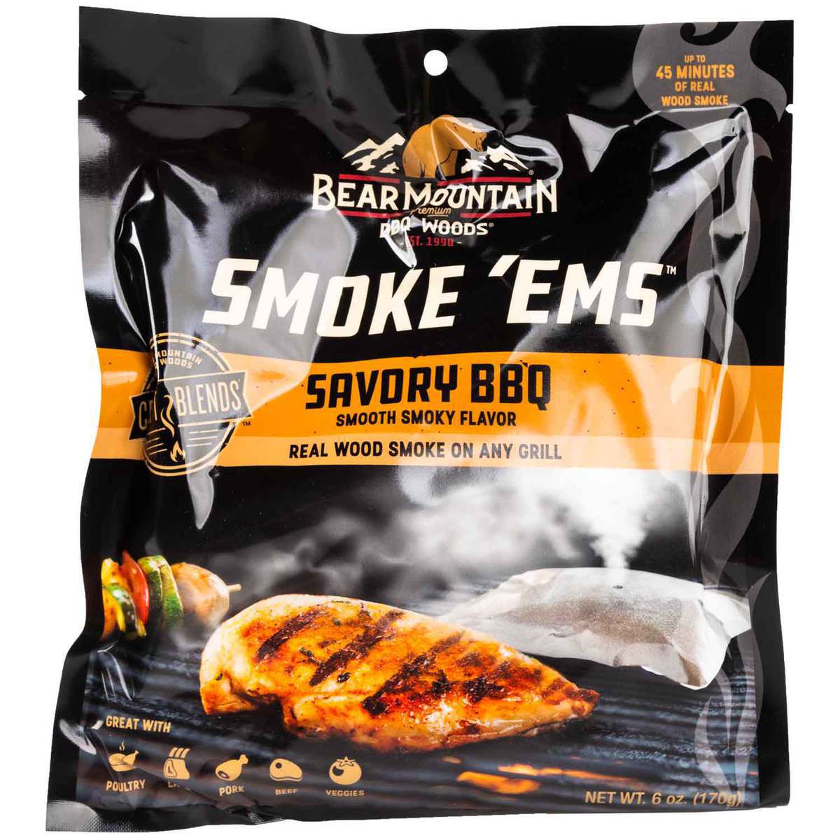 Bear Mountain BBQ Smoke 'Ems Grill Packets  Savory BBQ