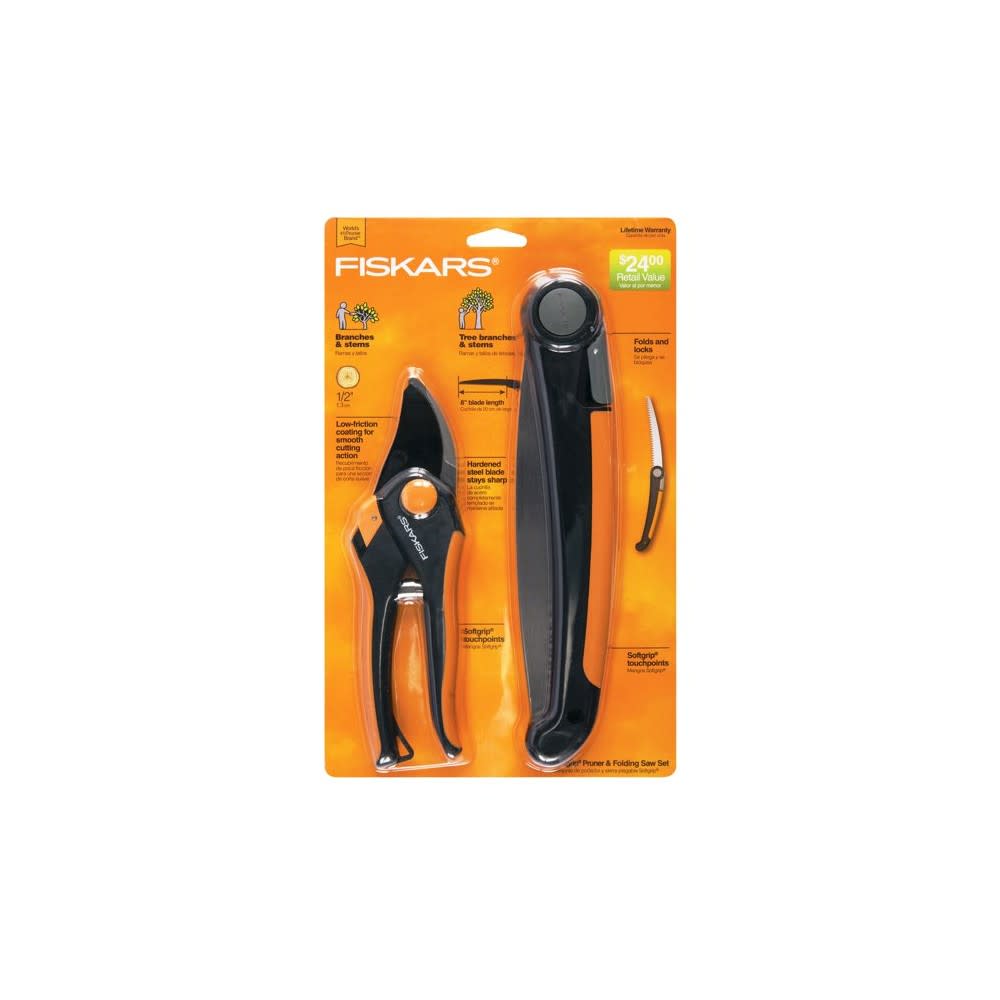 Fiskars Saw Steel Blade and Pruner Set 2pc ;