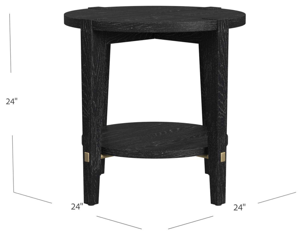 Whitfield Round End Table   Transitional   Side Tables And End Tables   by BASSETT MIRROR CO.  Houzz