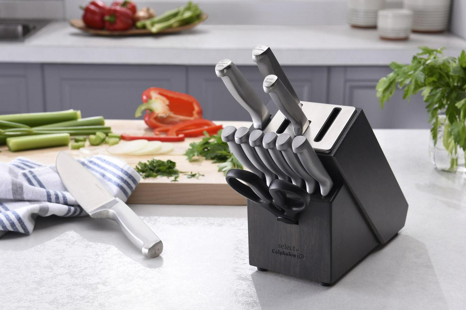 Calphalon Select Self-Sharpening Stainless Steel 12-Piece Knife Block Set