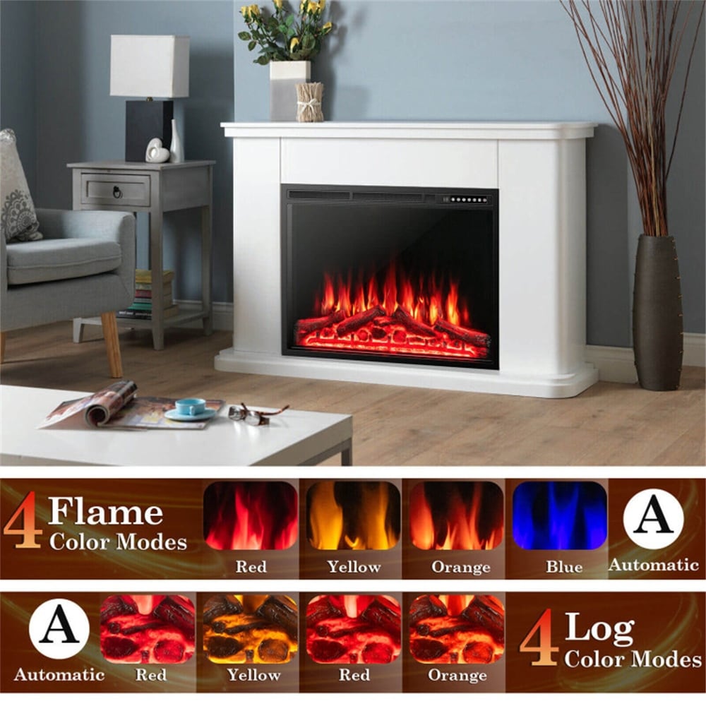 Modern 34 Inch Adjustable Flames Electric Fireplace