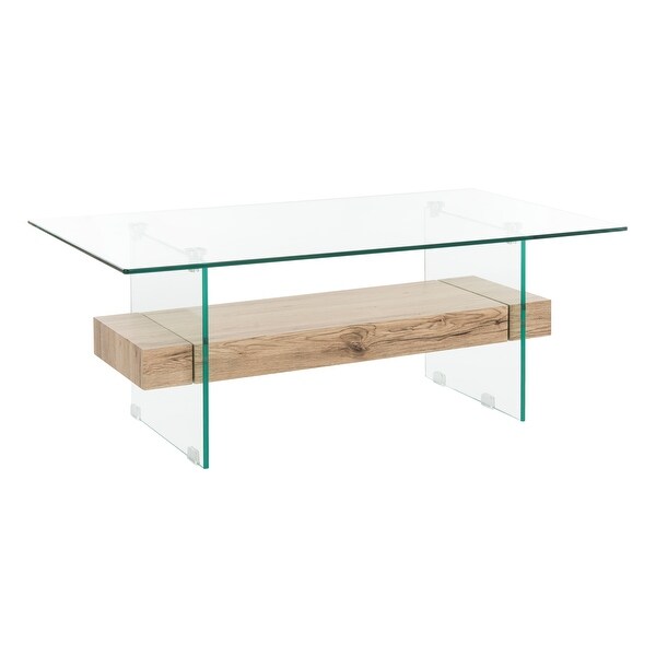 SAFAVIEH Kayley Modern Glass Coffee Table - 43.3